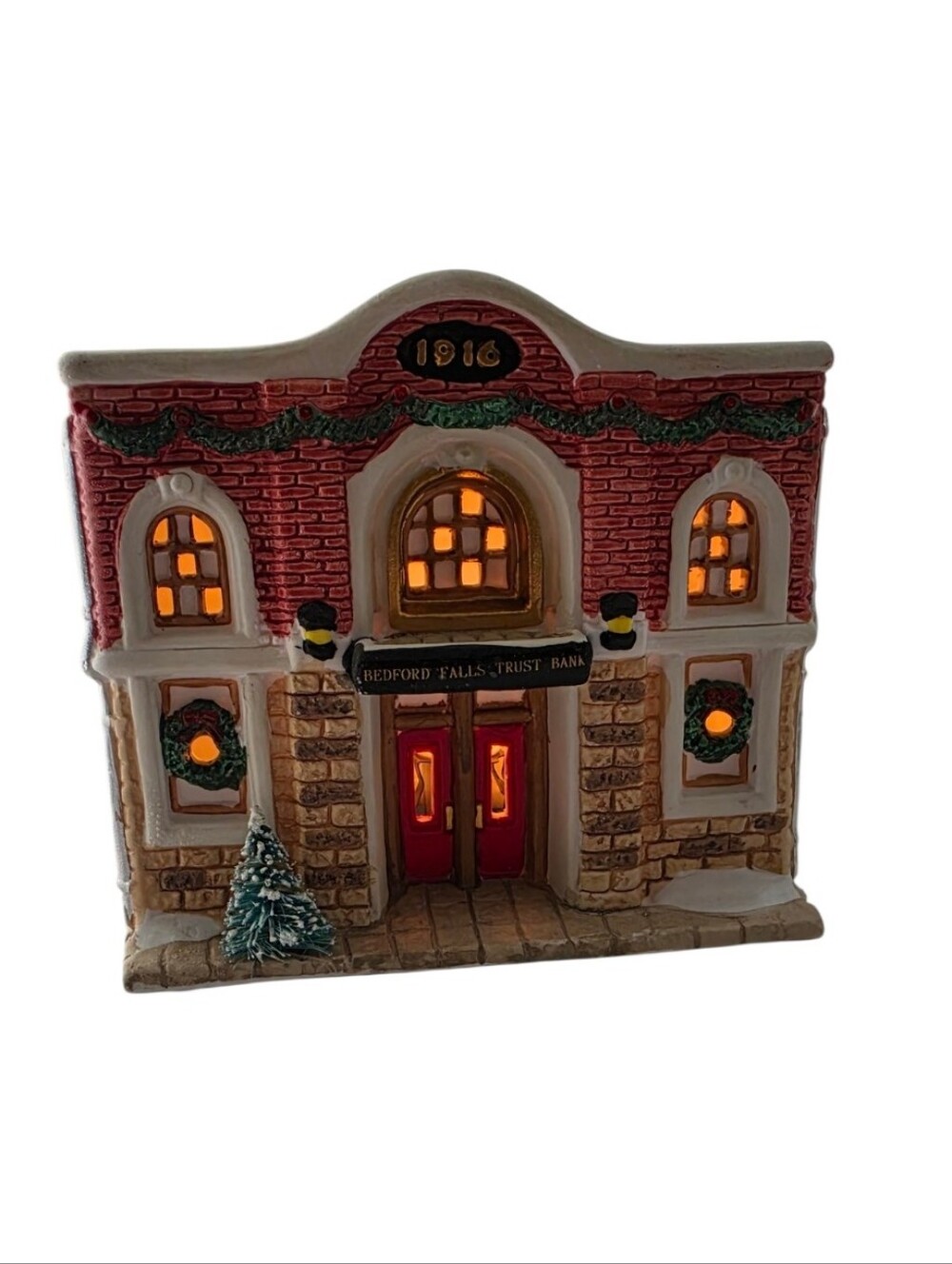 1994 Bedford Falls Trust & Savings Bank It's a Wonderful Life Lighted Village - Picture 2 of 9